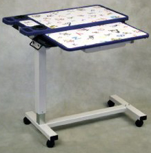 Acute Care Pediatric Split Top Pneumatic Overbed Table